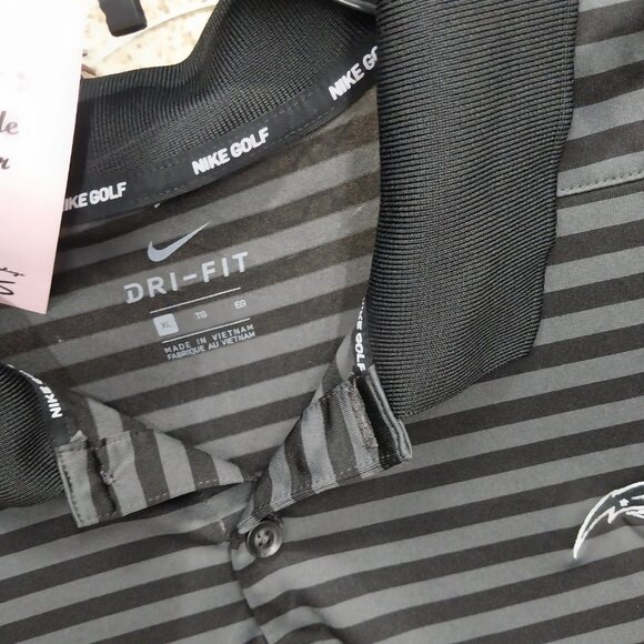 3125 Size XL Nike Golf Dri-Fit Polo Shirt in Black and Grey - Picture 4 of 7